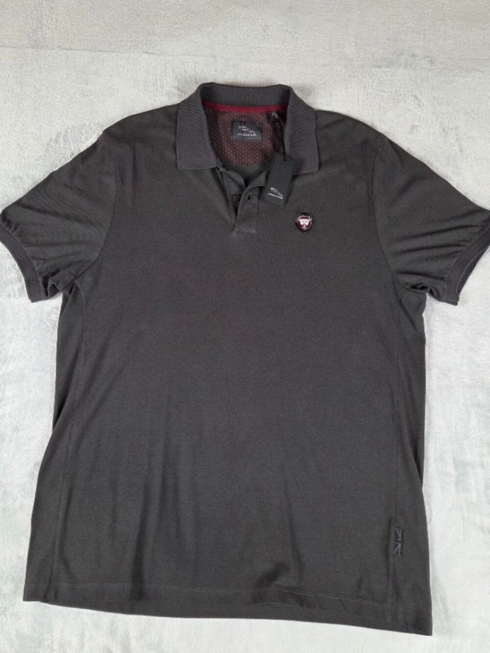 Genuine JAGUAR Mens Core Short Sleeve Polo Shirt Charcoal Grey, XL, Portugal NWT